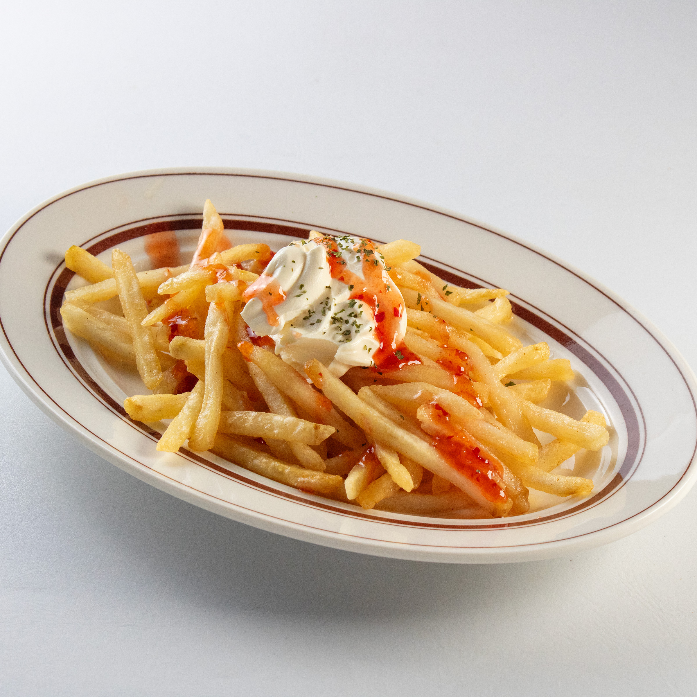 ”スイートチリ&マスカルポーネのフライドポテト”